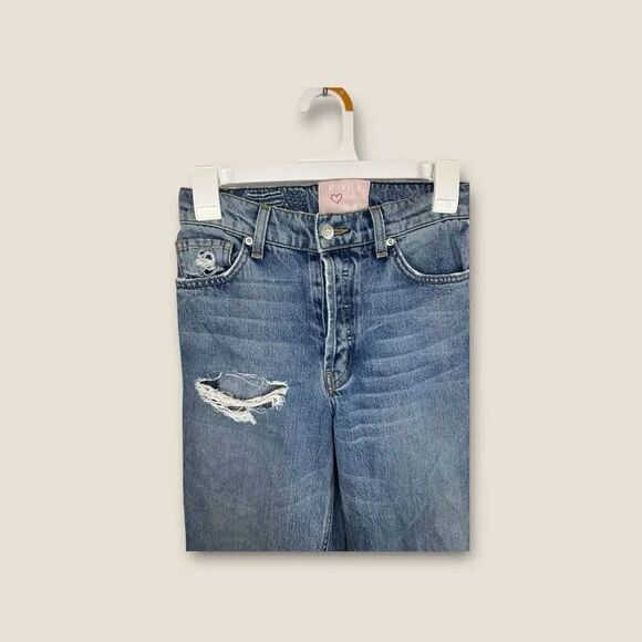 Revice Women’s High Waisted Distressed Straight Leg Jeans Size 24 - Picture 4 of 6